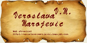 Veroslava Marojević vizit kartica